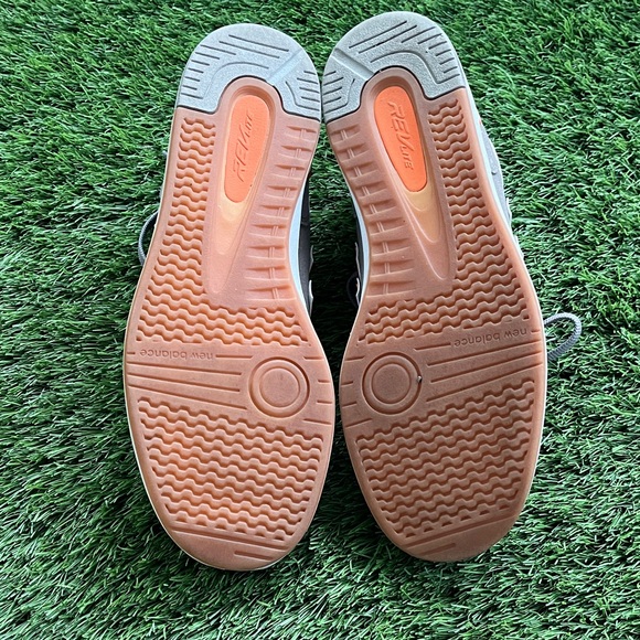 New Balance Men's Blue and Gray Sneakers with Orange Highlights - Picture 5 of 5